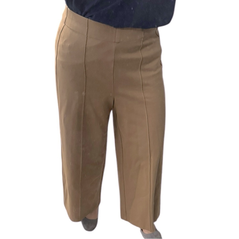 Jones New York High Rise Stylish Tan Wide-Leg Pants- Size Large